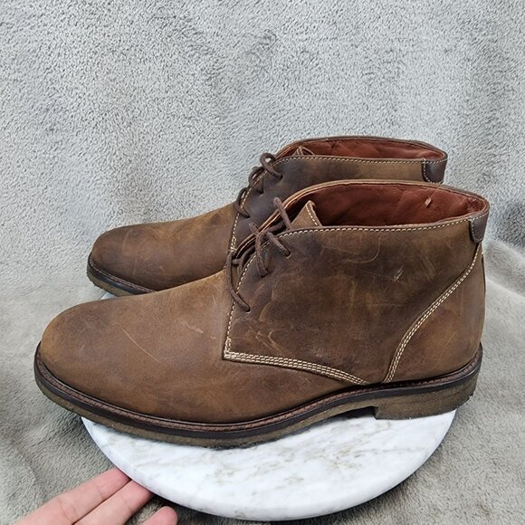 Johnston & Murphy Shoes Mens Size 9.5 Copeland Brown Leather Chukka Boots *Read* main image 11